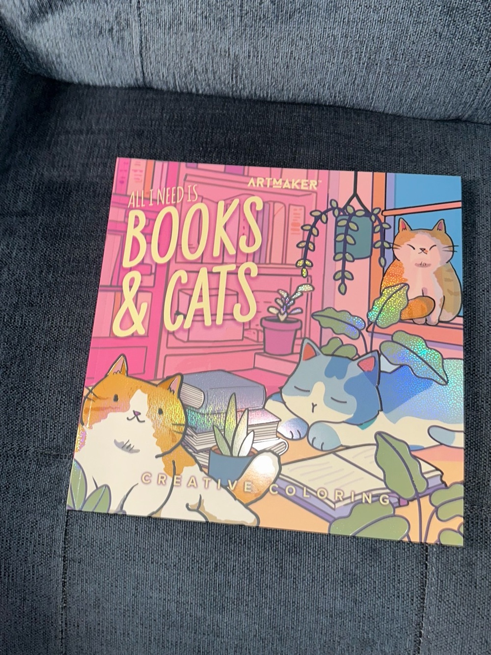 'All I Need Is Books & Cats' Creative Coloring Book -